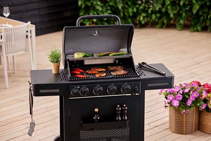 Gasolgrill 4 brännare + 1 bakre brännare 16,9 kW Grillexpert